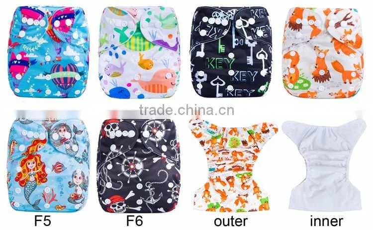 cuties cartoon babies cloth diaper / reusable one size printed cloth diaper nappies