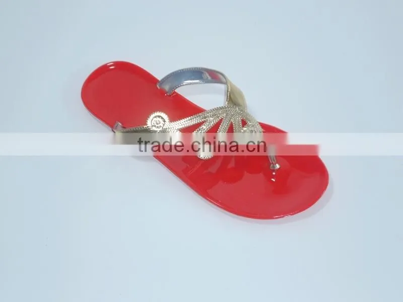 2015 Crystal jelly pvc slipper flip flop shoes for lady pvc slipper