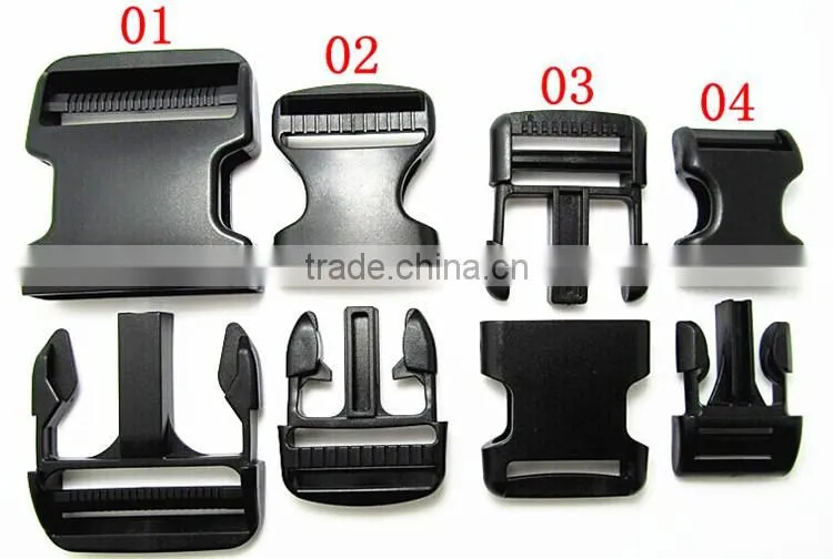 Black Plastic regulating buckle High Cost Performance Plastic Buckle for Bags&Belt in Different Sizes