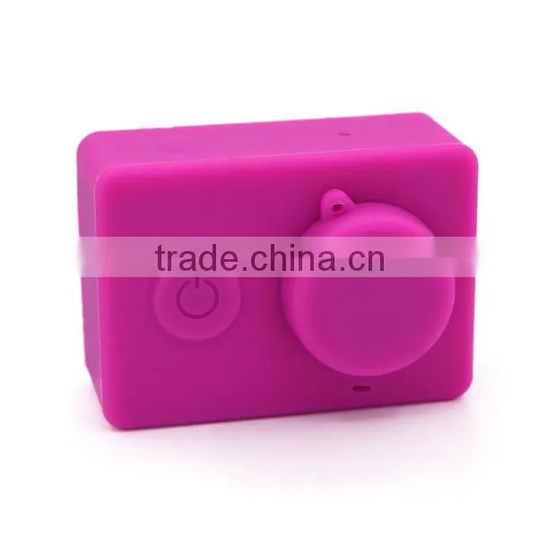 OEM&ODM Xiaoyi camera accessories for xiaomi YI, silicone case for xiaomi+silicone cap for Xiaomi YI