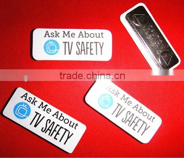 cheap name badge with magnetic back