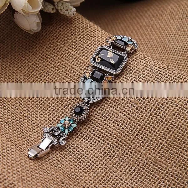 Black Diamond Rhinestone Bracelet