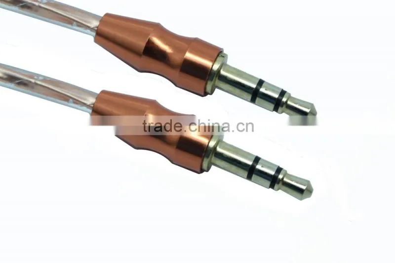 Aluminum foil DC3.5M to DC3.5M metal transparent cable