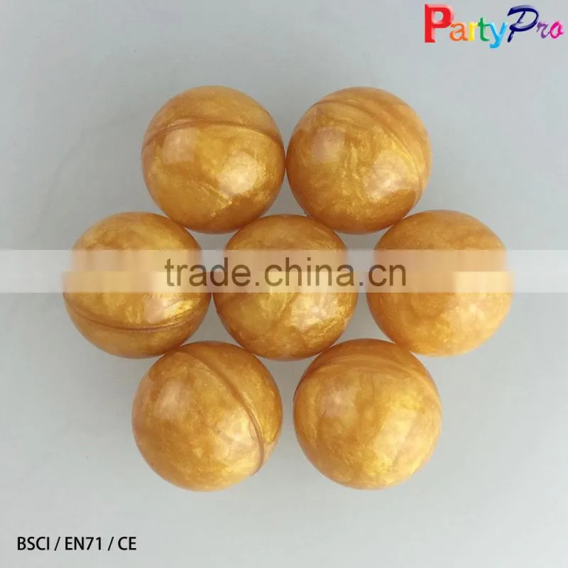 New Toys China Factory 27mm EN71 Golden Rubber Super High Bouncing Ball for Adult bouncy balls