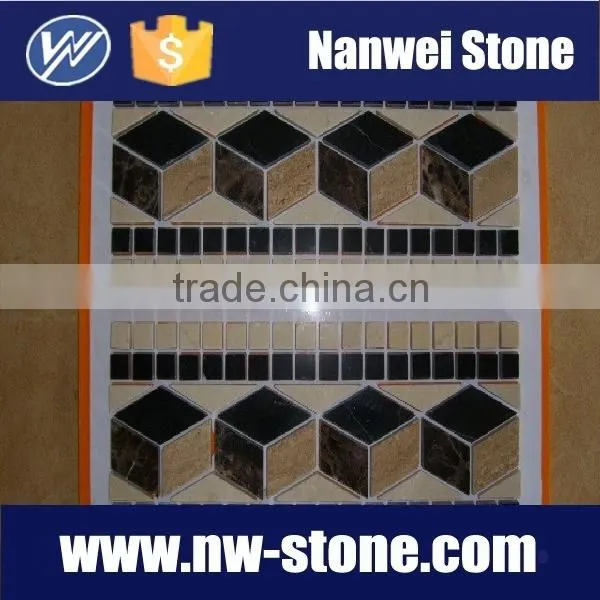 Interior/Exterior decor marble/stone mosaic tile for Kitchen room &bathroom low price