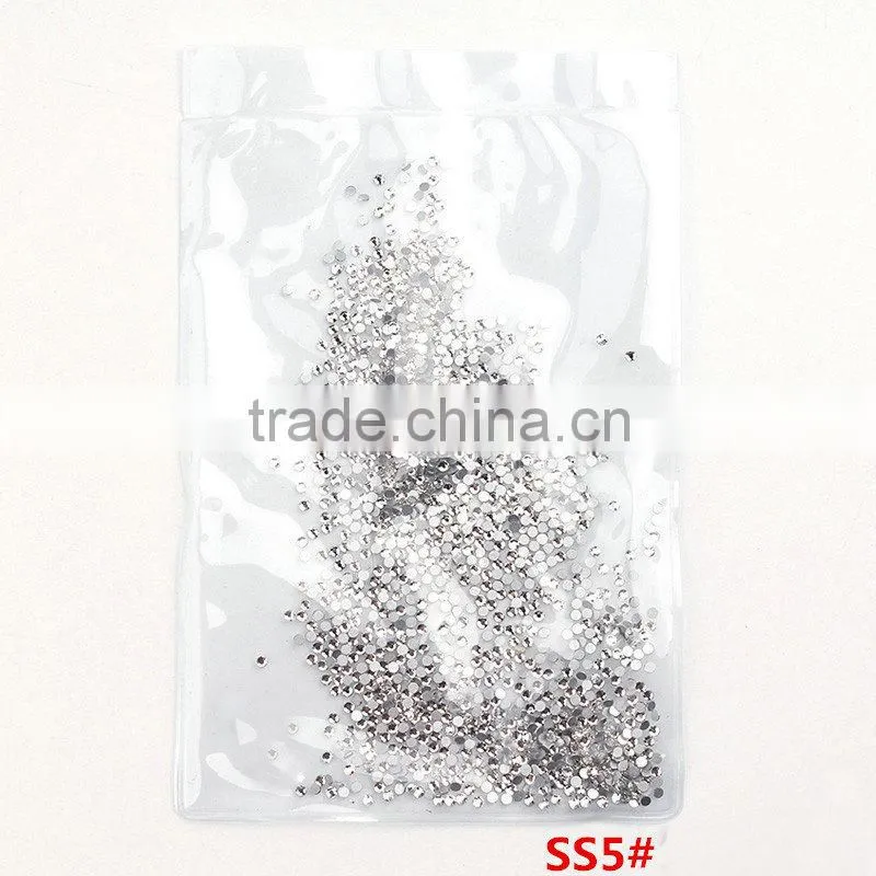 White Clear 1440pieces/bag Shining Flatback Non Hotfix Glue on Rhinestones Nail Art Crystal