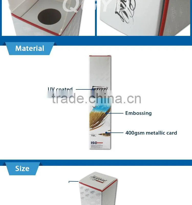 custom single clear wine glass packing box