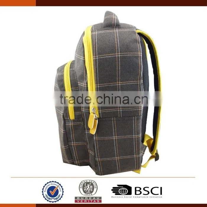 Fashion Plaid Laptop Backpack With Laptop Compartment
