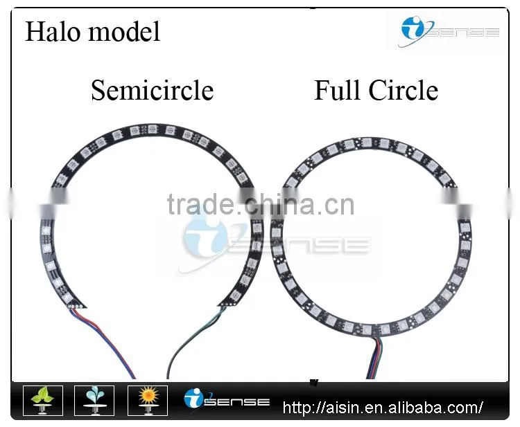 6000K RGB LED Universal Fit Headlight Halo Rings Version 2 for Toyotae