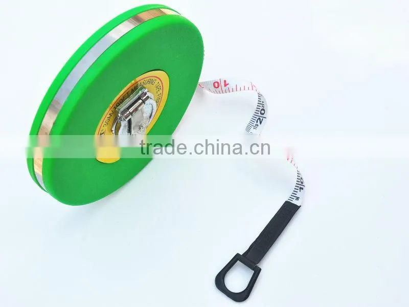 50m long distance reel measuring tape high precision bulk wholesales pvc fiberglass measurement tools