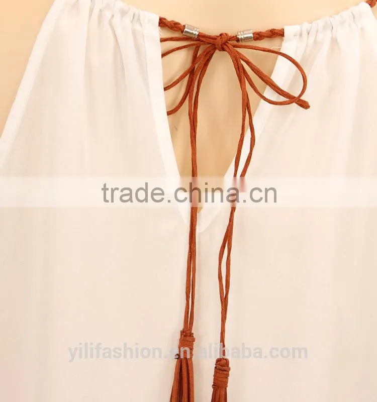 NEW arrival 2015 Summer Women's sleeveless shirt chiffon Blouse Tops