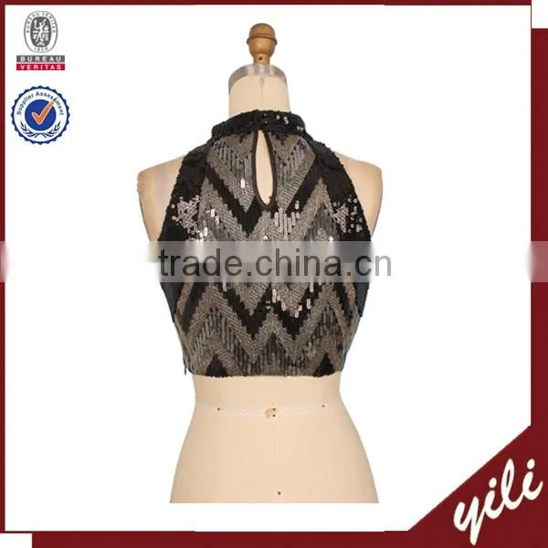 latest sequin belly dance sofia the first adult costume tops alibaba China