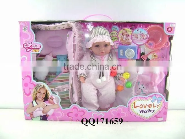 14" Lovely baby doll with 4-sound IC-papa,mama,cry laugh