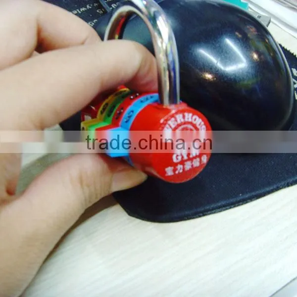 High Security Colorful 4 digits reset combination lock