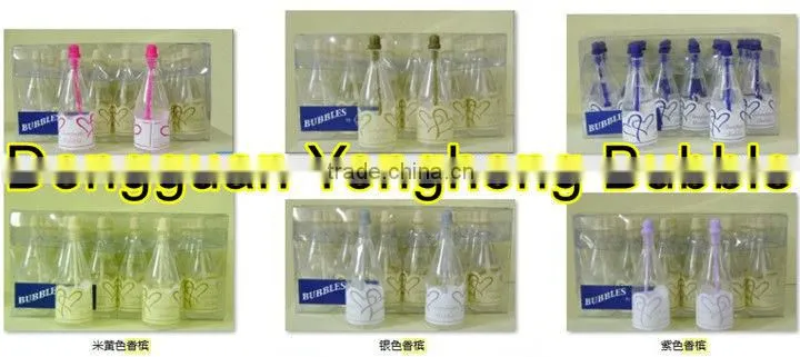 3 inches transparent champagne wedding bubbles bottle
