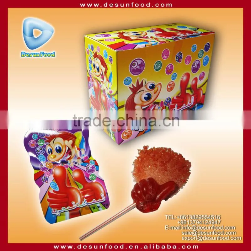 Thumb finger popping lollipop