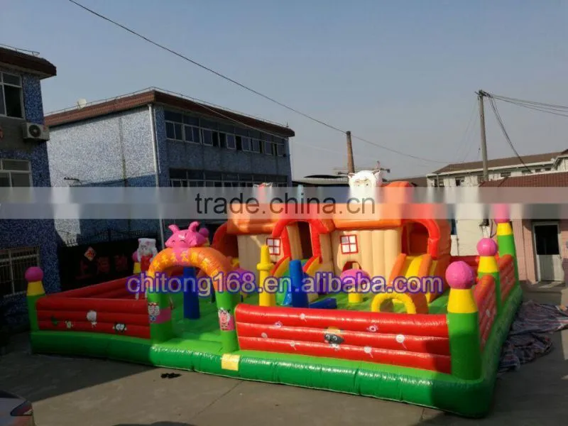 giant outdoor playground inflatable bouncy castle for sale