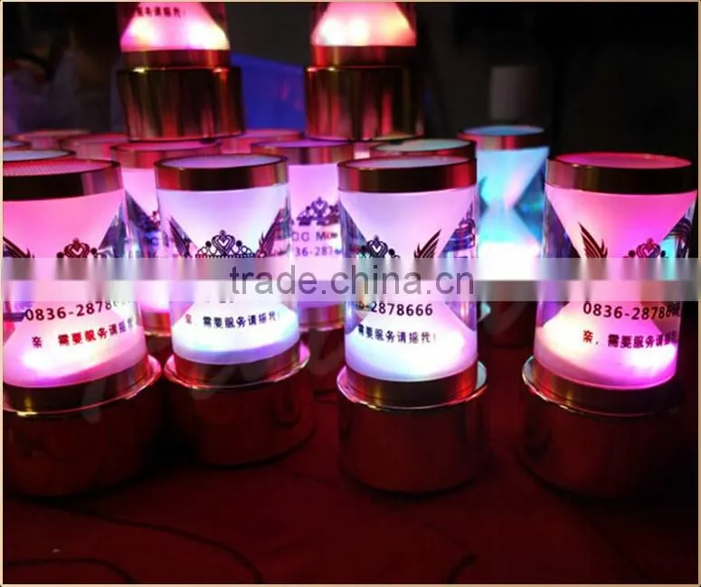 2016 Unique hourglass hotel restaurant bar led table lamp