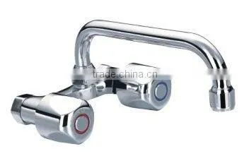 Double Handle Mural Kitchen Mixer