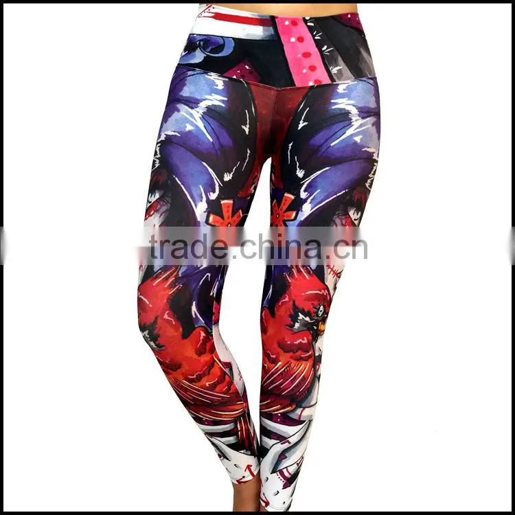 The lastest new design printed stretch pants and yoga pants printed with low prices