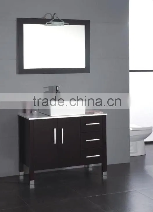 2014 Wholesale America Style Custom Made commercial bathroom vanities (High Quality with Warranty)
