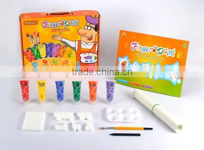 Funny item 4 color friendly material child toy finger painting set toy