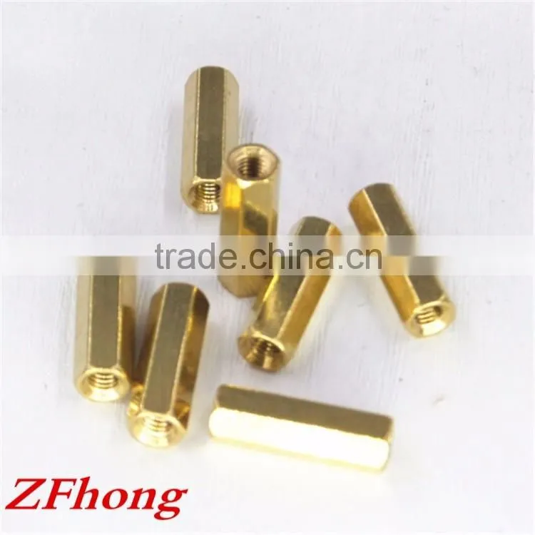 made in china high quality din6334 sleeve hex / hexagon brass coupling nut m3