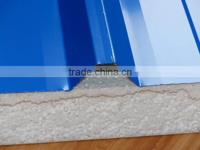 Prefab house building material EPS and rock wool sandwich panel