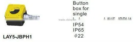 top sale industrial single hole push button control box accessories LAY5-JBPH1