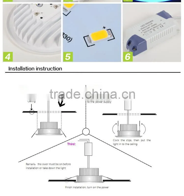 5+3W LED COB diffuse reflection light