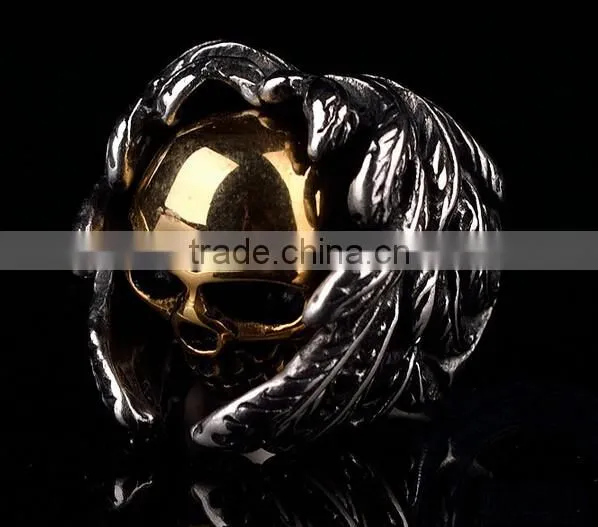 new Man's Titanium steel Men'sThe Expendables skull ring