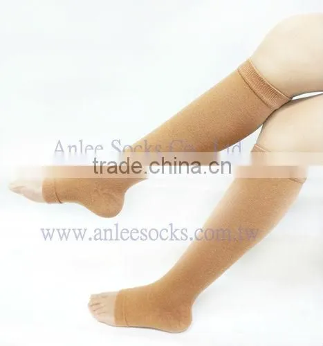 FX-009 Open Toe Knee High Moderate Compression Socks