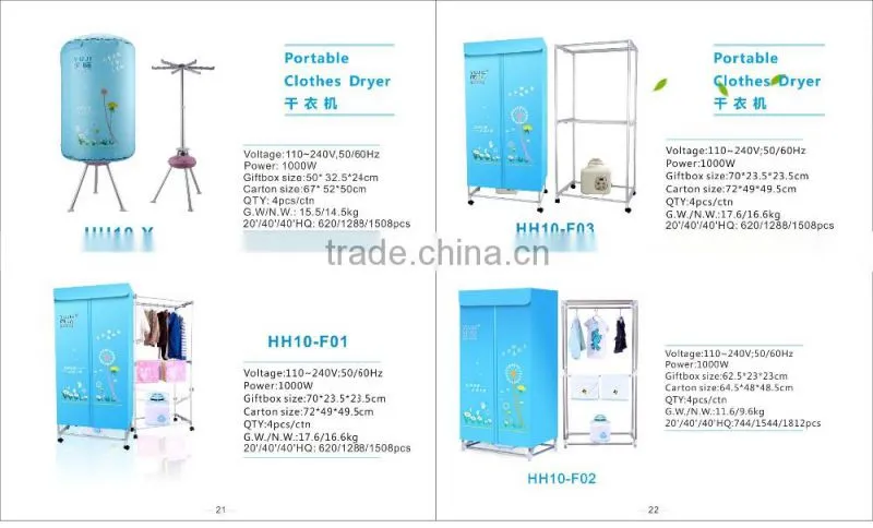 Electric clothes dryer , hot air clothes drying machine