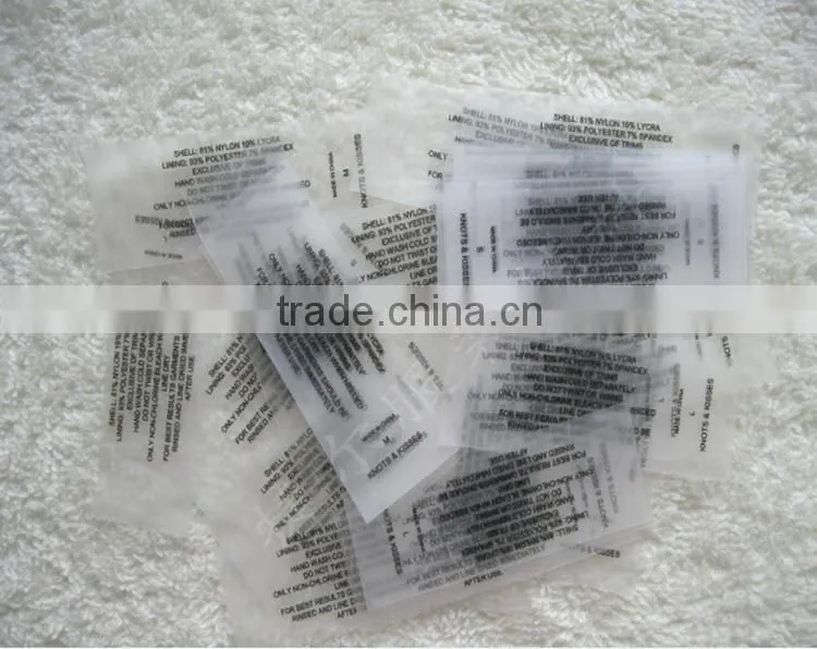 TPU printed water washing label for garment