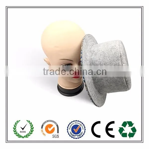 Alibaba High Quality Fashion Elegant Grey Felt Hat For Women Decoration