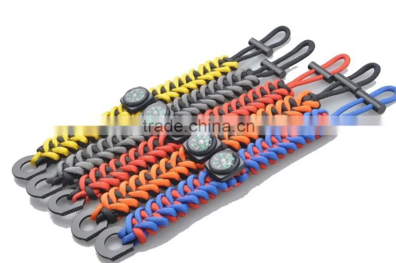 Wholesale High Quality Multi-Color Survival 550 Paracord Bracelet With Logo