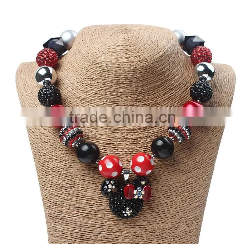 2016 bear pendants latest design beads necklace set