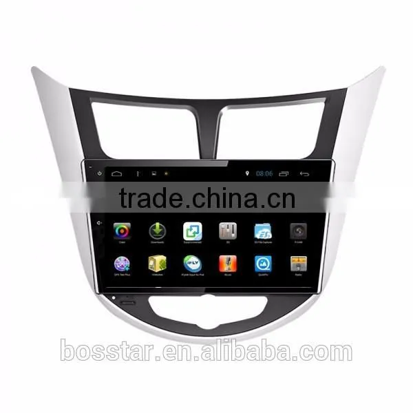 9 inch android car Radio multimedia for hyundai solaris accent verna with 3g wifi,hd multi touch screen usb sd ,igo map gps ,swc