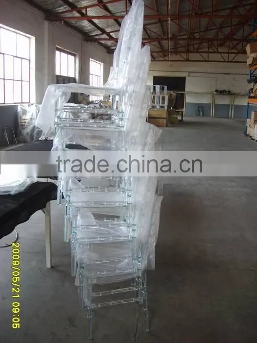 China Transparent Acrylic Chiavary Chair Wedding Chair