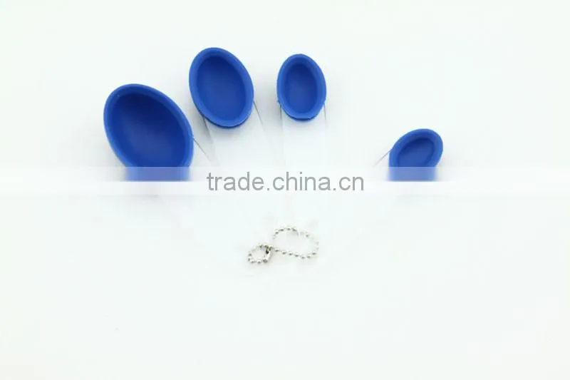 High quality silicone measuring cup spoon foldable colorful portable easy clean measuring bowl