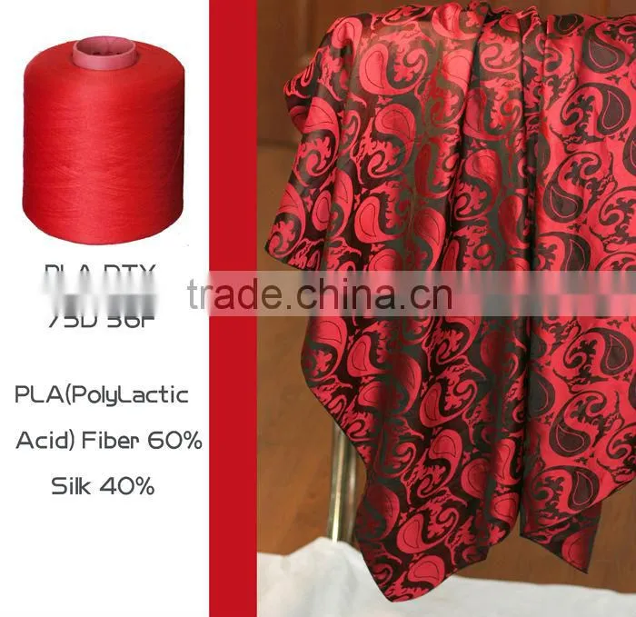 Poly lactic acid dyed yarn