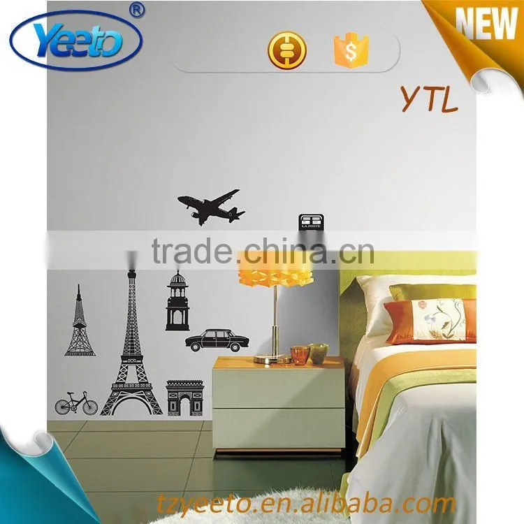 2015 funny child house sticker decorative,baby wall decal,innocuous chalk board vinyl wall sticker