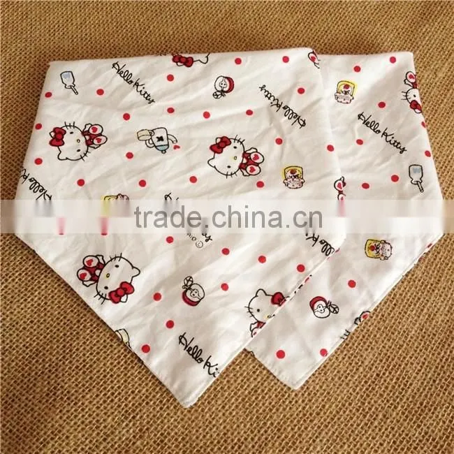 Wholesale Cotton Plush Triangle Baby Bib / Plush 100% Cotton Triangle Baby Bibs