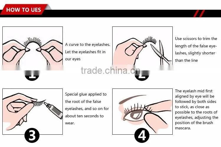 3D Faux Mink Silk False Eyelash for party cosplay women
