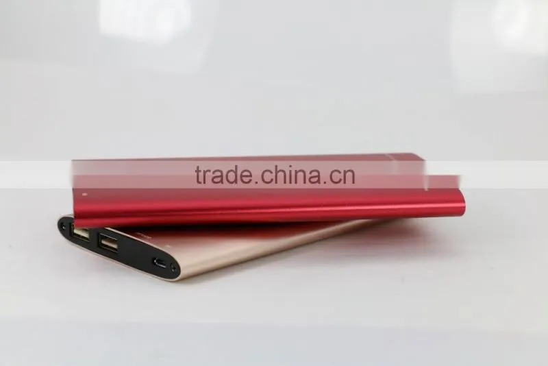 2016 New Design OEM Metal phone power bank 10000mAh
