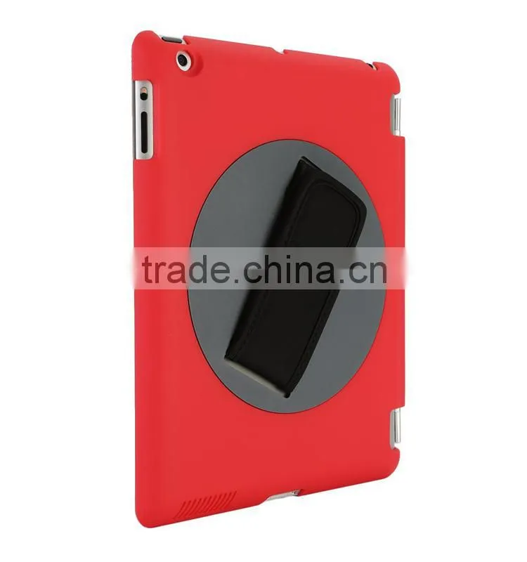 Factory Outlet Handheld case 360 rotation case cover for iPad, hot sales for iPad