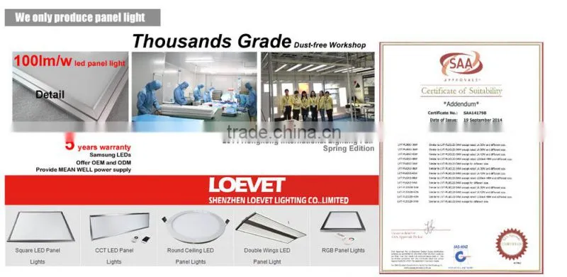 Ultraslim Square Led Panel Light with 6262 42w CE listed