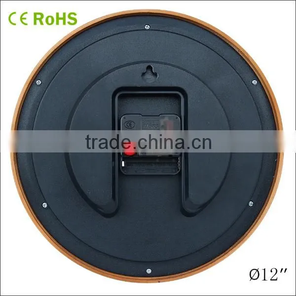 12inch cheap clock round wooden wall clock promotional items 12W28LR