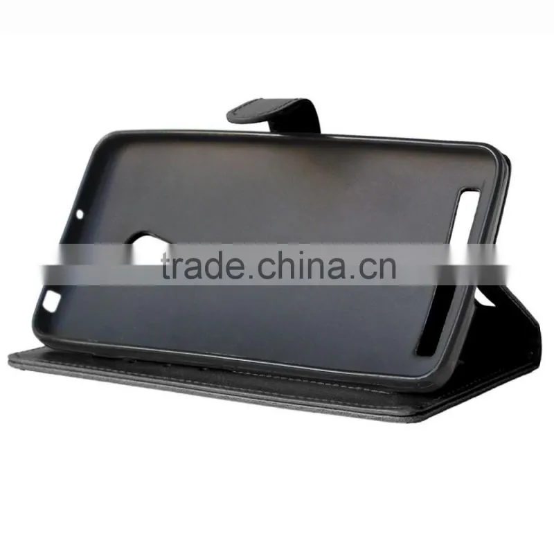 Cell Phone PU Leather Flip Card-slot Case for ASUS ZenFone 6