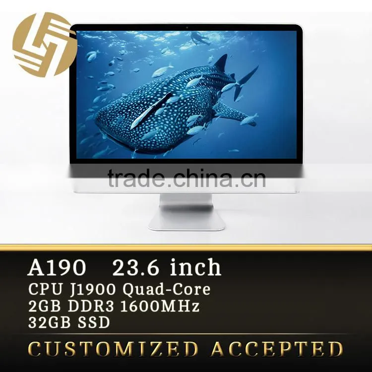 Hot selling lcd hd 1080p quad core intel processor all in one computer
